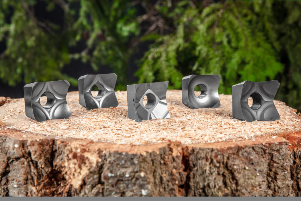 5 Teeth with sawdust